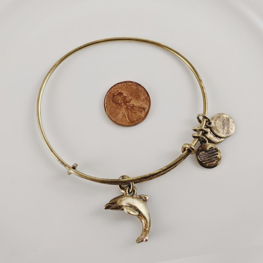 Alex and Ani Rafaelian Gold Dolphin Bracelet